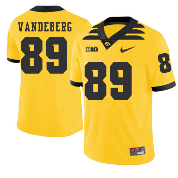 2019 Men #89 Matt VandeBerg Iowa Hawkeyes College Football Alternate Jerseys Sale-Gold